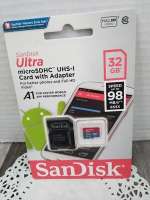 SanDisk *NEW* 32gb  Ultra MicroSDHC UHS-I Memory Card - Image 1 of 2