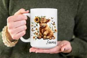 Highland cow coffee mug Fluffy Cow mug Cow Gifts for Cow lovers, Scottish Cow - Picture 1 of 2