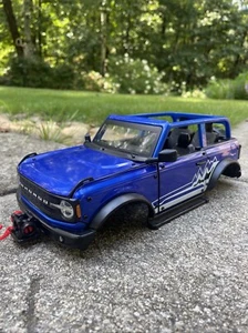 New Bright RC 1:16 Ford Bronco Blue Crawler Scale Hard Body Shell Free Shipping - Picture 1 of 12