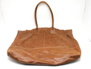 BANANA REPUBLIC Brown Soft Leather Shoulder Tote Magnetic Bag - Picture 1 of 11