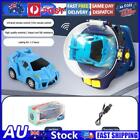 Mini Remote Control 2.4G Wrist Watch Racing Car 4CH RC Vehicle Toys (Blue)