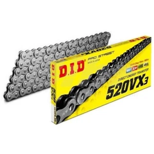 DID 520VX3 CHAIN WITH 120 BLACK LINKS RIVET CLOSURE - Picture 1 of 7
