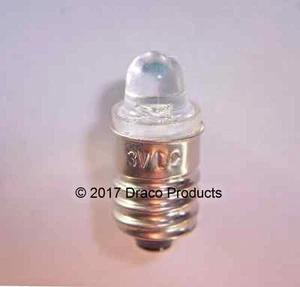 Epistar LED 0.5W E10 Screw Lens Bulb 3V .02A for 2-Cell Replacement for:  222 - Picture 1 of 2