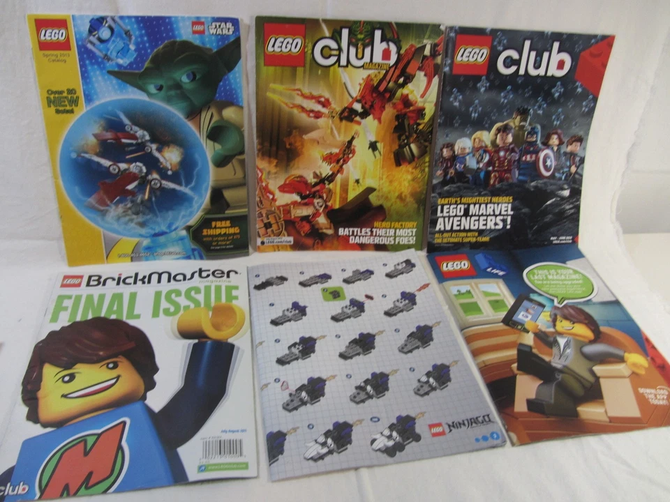 6x LEGO Book Catalog BrickMaster various, Star Wars Ninjago Minecraft Marvel - Image 1 of 1