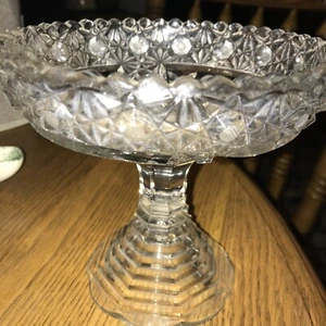 Cut Glass Crystal Nut/Candy Pedestal Dish 5 1/4. “ Tall - Picture 1 of 4