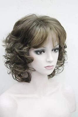 Charming Sexy Curly/Wavy Brown Mix 14" Women' Cosplay Full Wig - Image 1 of 4