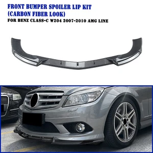 Front Bumper Spoiler Lip Body Kit For Benz C Class W204 AMG Line 2007-2010 2009 - Picture 1 of 7