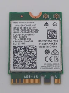 Intel Wireless-AC 8265 NGW Dual Band 802.11ac 867Mbps + Bluetooth 4.2 01AX704 - Picture 1 of 5