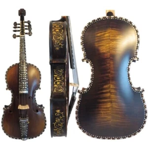 Hand made hardanger Norwegian fiddle 15" viola (4*4) of concert #10799 - Picture 1 of 11