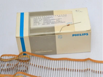 Resistencias de película de carbono PHILIPS USA 47ohm 1/4 vatios 5 % 47ohm ohm 1/4 con 100 piezas Foto 1 de 3