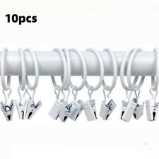10pcs with Clips Curtain Rings Clips Curtain Rods Curtain Rings Buckles  Home