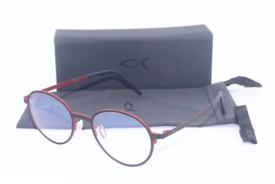 GAFAS AUTÉNTICAS BLACKFIN BF844 COL. 601 WALCOTT NEGRAS SOBRE ROJAS TITANIO 49-20 Foto 1 de 4