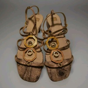 LOUISE ET CIE Snakeskin LO-EISSA Multicolor Summer Spring Sandals Size 11M New - Picture 1 of 4