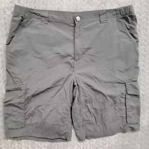 Columbia Sportswear Kestrel Trail Cargo Shorts XM0097 Uomo 40 Nylon Grigio Ripstop - Foto 1 di 11