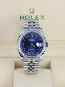 Rolex Datejust 36 Blue Dial 116200 Jubilee Edelstahl 2016 DIF FR AVS18695 X - Bild 1 von 9
