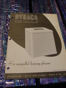 Dynaco Super Fidelity Output Transformers Brochure Mark III Mark II Preamp - Picture 1 of 5