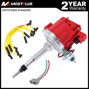 Ignition Distributor w/ Plug Wires CJ5 CJ7 For AMC JEEP INLINE 6 232 258 6 CYL - Picture 1 of 8