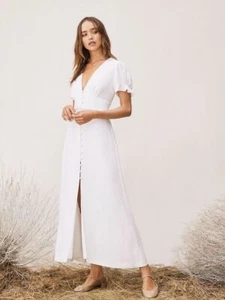 NWT TVF DVF Lavender Chiffon Maxi Dress Ivory Compare to Current DVF Prices! - Picture 1 of 5