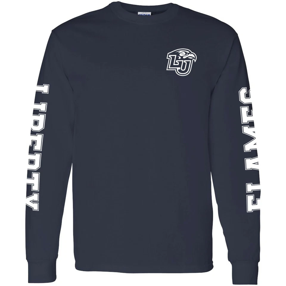 Liberty Flames Doble Manga Estampado Manga Larga - Azul Marino Foto 1 de 4