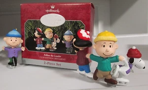Snoopy Peanuts Hallmark 1998 Follow the Leader 2 PC Club Edition Ice Skating - Picture 1 of 3