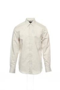 Van Heusen Taupe Window Pane Button Down Shirt Sport S $50 - Picture 1 of 4