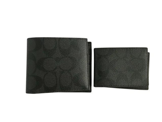 Coach F25519 Leather Wallet - Black