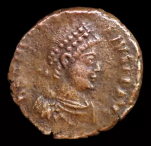 Ancient Roman Empire Coin Theodosius I ( 379-395AD ). Æ 13 mm. 1,55 gramm. #746 - Picture 1 of 2