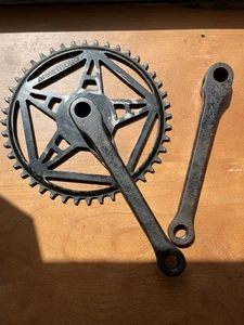 Armstrong Peerless Roadster Vintage Cottered Cranks Set Embossed Original Rare - Picture 1 of 10
