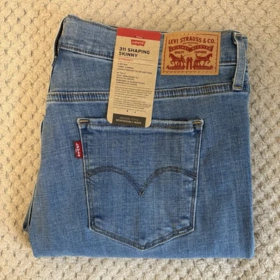 Levis 311 Shaping Skinny Jeans Size W32 Measures W34 L32 Blue Mid Rise New BNWT - Image 1 of 4