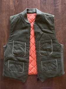 Vintage RRL Double RL Ralph Lauren Reversible Hunting Vest MEDIUM Wool Quilted ! - Picture 1 of 12