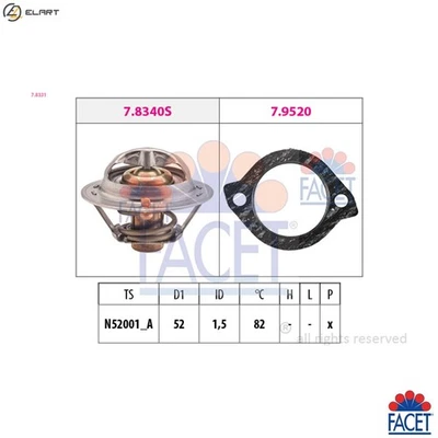 THERMOSTAT COOLANT 7.8331 FOR KIA PRIDE SEPHIA AVELLA/Hatchback MENTOR/SHUMA - image 1 of 4