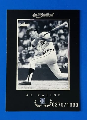 Tarjeta paralela negra Fleer 2004 con inscripción Al Kaline Tigers #78; #d/1000 Foto 1 de 2