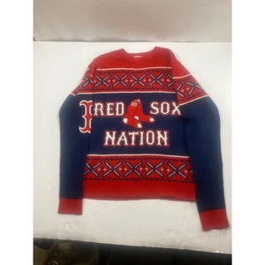 Boston Red Sox Pullover MLB Baseball rot blau Fair Isle Strick Herren Größe M - Bild 1 von 11