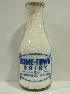 TRPQ Milk Bottle Home Town Dairy Farm St Johnsville NY MONTGOMERY COUNTY 1942 - Picture 1 of 2