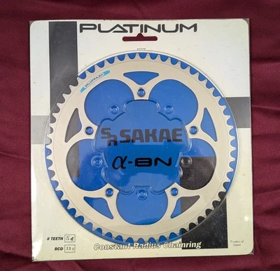 Plato de carretera SR Sakae Japón platino 54t 130BCD 5/6/7/8/9 Sp Nuevo de Lote Antiguo Foto 1 de 4