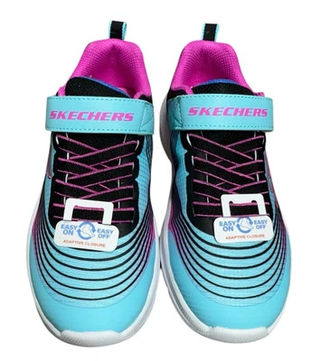 Zapatos Skechers Niños EE. UU. 2 Microspec Advance Aqua/Púrpura #303575L/AQPR Foto 1 de 4