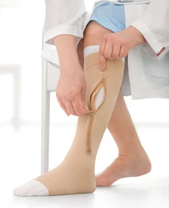 Jobst UlcerCare Compression Knee Stocking Support 2 Part System Zippered 40 mmHg - Picture 1 of 6