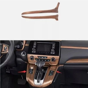 Gear Shift Both Side 2017-2022 Strip Trim For Honda CRV CR-V Peach Wood Grain - Picture 1 of 5