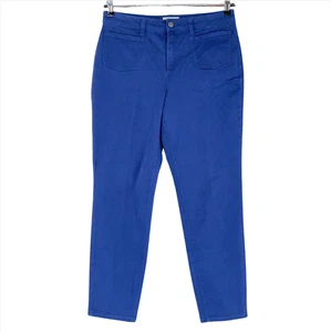 LOGO Lori Goldstein Jeans Womens Sz 10 Blue Skinny Cotton Stretch Patch Pockets - Picture 1 of 8