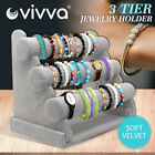 Vivva 3-tier Jewelry Bracelet Watch Display Holder Stand Showcase Organizer
