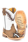 Tin Haul Crosses Boys Toddler Tan/White Leather John 316 Cowboy Boots