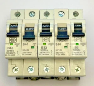 MK Sentry 1P Curve B MCBs Circuit Breakers 6A 16A 32A 40A 45Amp BS EN60898 New - Picture 1 of 15