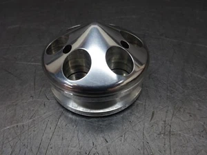 Billet Polished Aluminum Pulley Chevy GM Style BBC SBC Alternator Single Groove - Picture 1 of 3