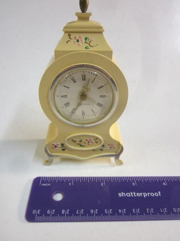 Miniature Wind-Up Clock  Westclox  Neuchatel-style  Swiss Cover