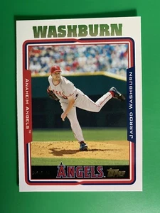 2005 Topps Jarrod Washburn #211 Anaheim Angels - Picture 1 of 2