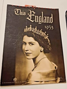 Vintage 1953 Calendar This England Queen Elizabeth II English UK Britain - Picture 1 of 2