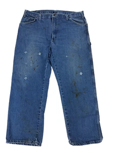 VTG Dickies 38x30 Carpenter Jeans Faded Painter Work Distressed - Picture 1 of 4
