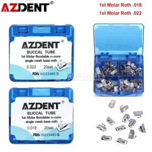 AZDENT Dental Orthodontic 1st Molar Buccal Tubes Bondable Non-Conv Roth.022 /018 - Picture 1 of 15