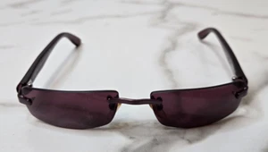 Dolce & Gabanna D&G 2065 282 55-16 Purple Polarized Rimless Square Sunglasses - Picture 1 of 7