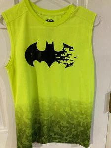 boys Batman neon summer shirt size 14/16 - Picture 1 of 1
